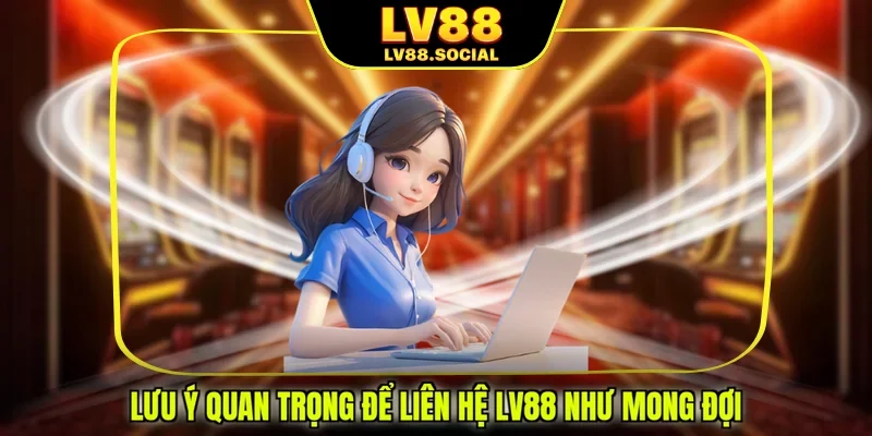 Lưu ý quan trọng để liên hệ LV88 như mong đợi